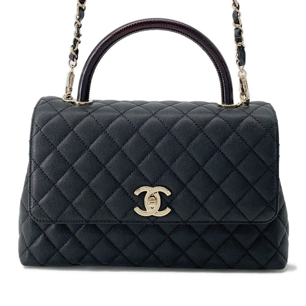 CHANEL ブラック ヘアバンド　シャネル　マトラッセ　ロゴ シャネル ハンドバッグ マトラッセ ココマーク ハンドル