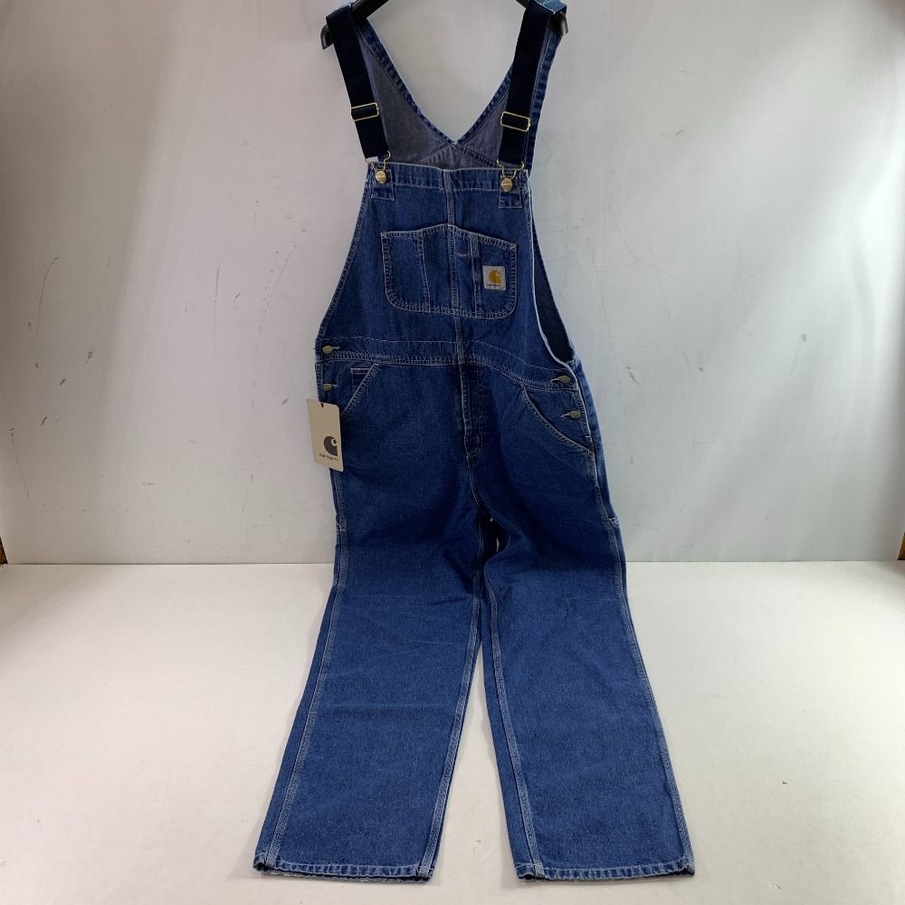 04w4701∞ Carhartt カーハート BIB OVERALL ビブ オーバーオール ウォッシュド デニム 34X32 ブルー 八王子店