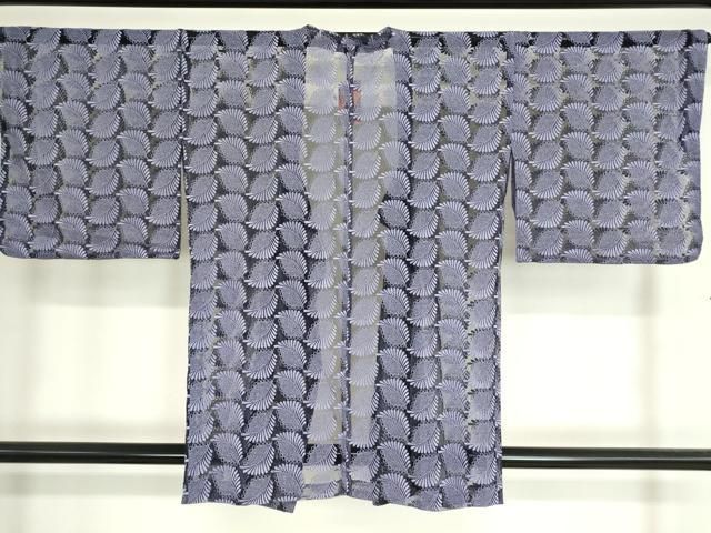 平和屋本店■極上　道中着　スリーシーズン　春夏秋　塵除け　ロング丈　花唐草紋紗　暈し染め　鈴乃屋扱い　逸品　未使用　DZAA4642kh5 平和屋本店□極上 道中着 スリーシーズン 春夏秋 塵除け ロング丈