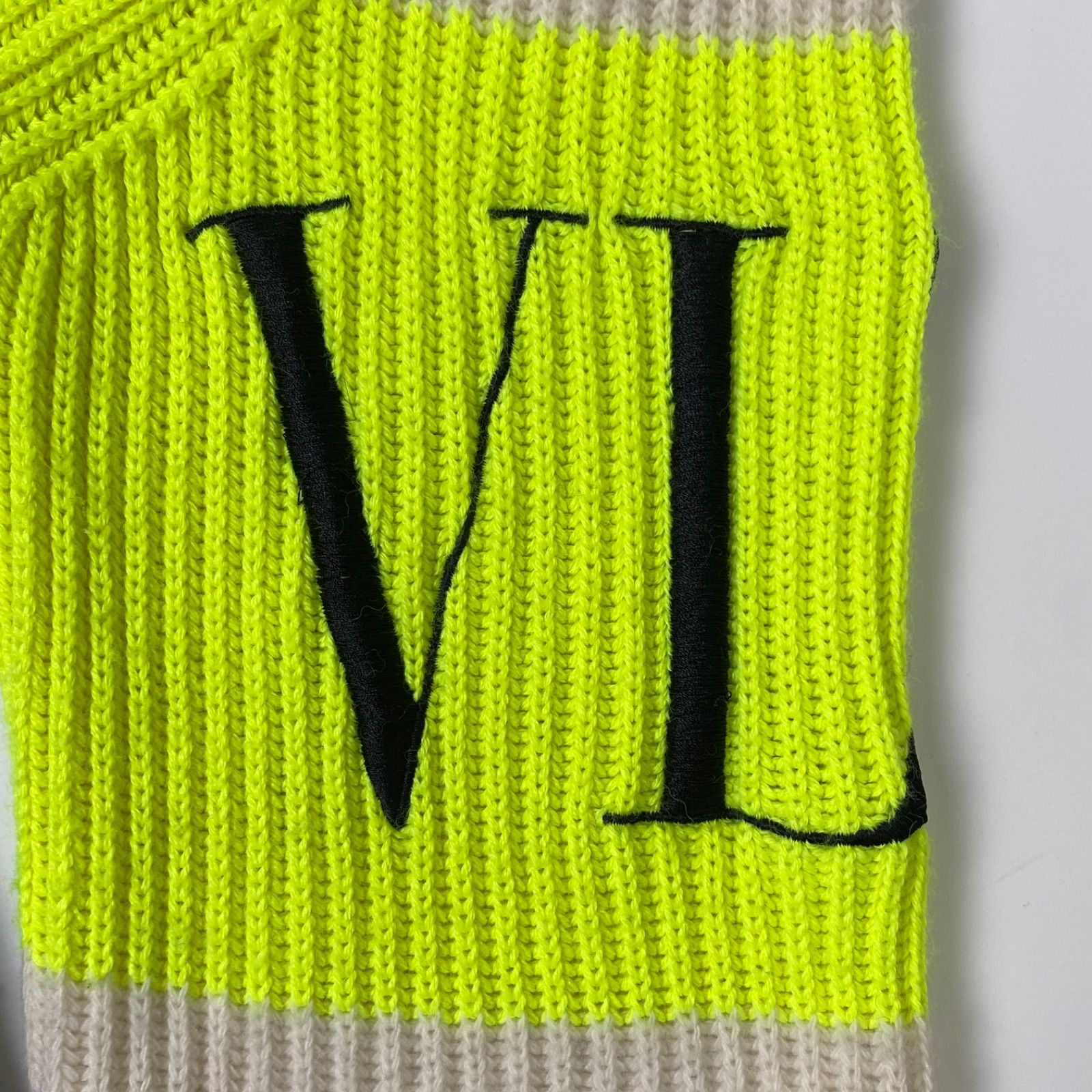 VALENTINO ヴァレンティノ VLTN logo knit sweater 袖ロゴ