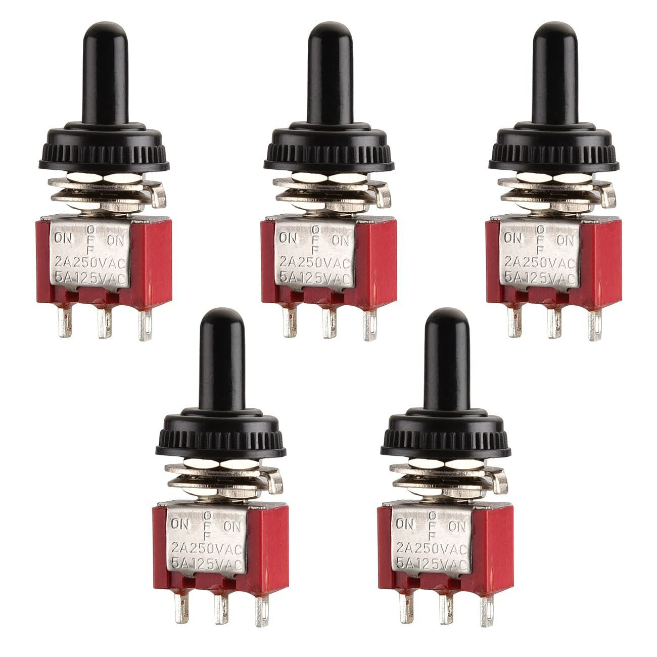 5A 120V Snap-in Switches 5PCS C&K 7101 Mini - SPDT On-On Snap-in - Foto 2