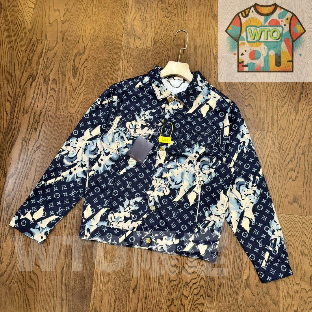【極美品】LOUIS VUITTON × 草間彌生 コラボジャケット サイズ46 Louis Vuitton × 草間彌生 コラボ フラワーモノグラム デニム