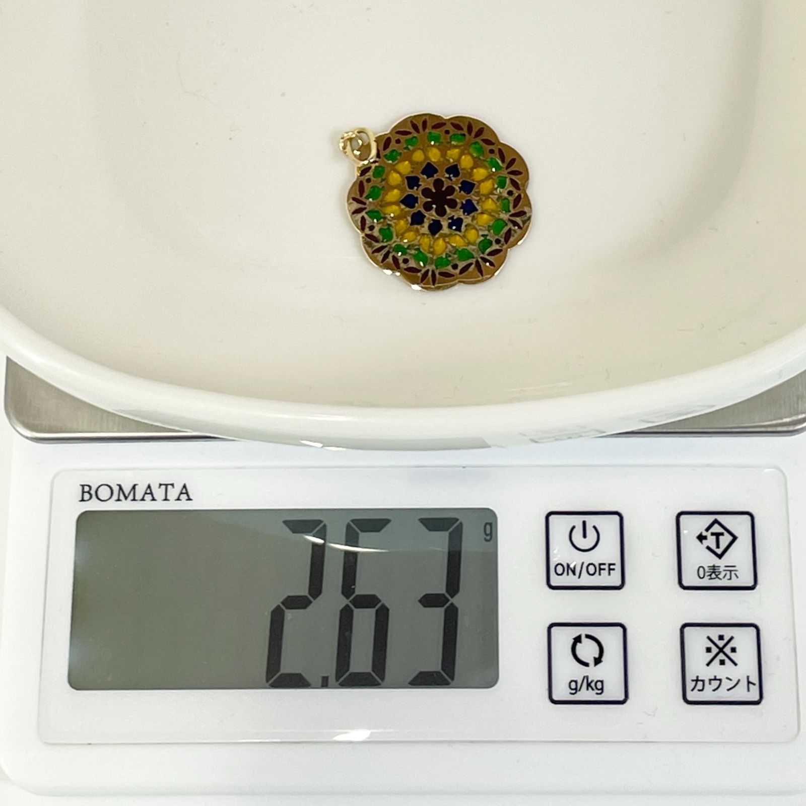 K18 ステンドグラス ペンダントトップ ヴィンテージ/24-5059S - メルカリ