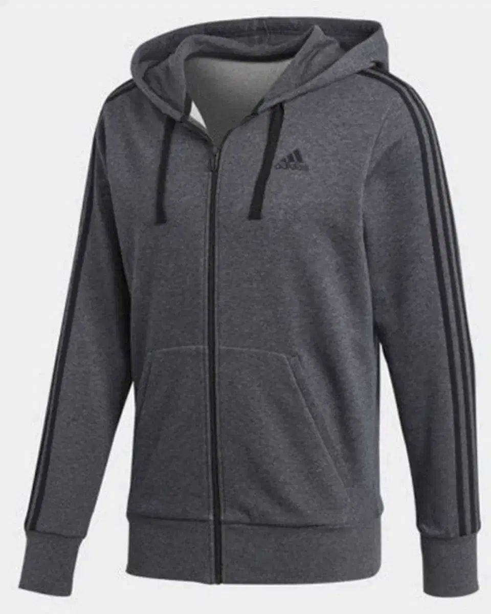 adidas(アディダス) グレー フード付き ジップアップパーカー