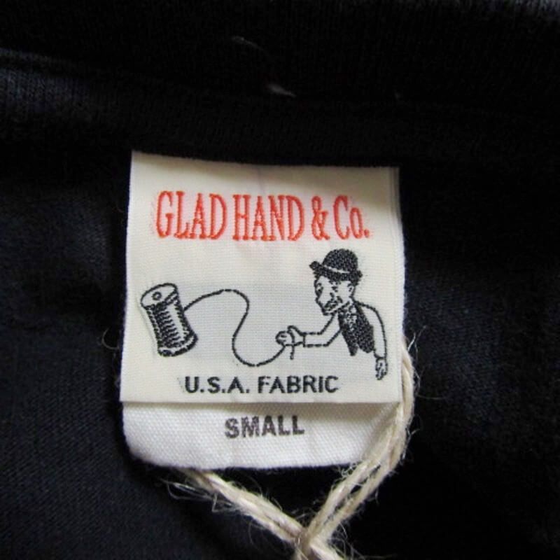 未使用 GLADHAND グラッドハンド 長袖Tシャツ GLADHAND-25 USED加工 ポケット POCKET L/S T-SHIRTS ブラック 黒 S タグ付き 27106839