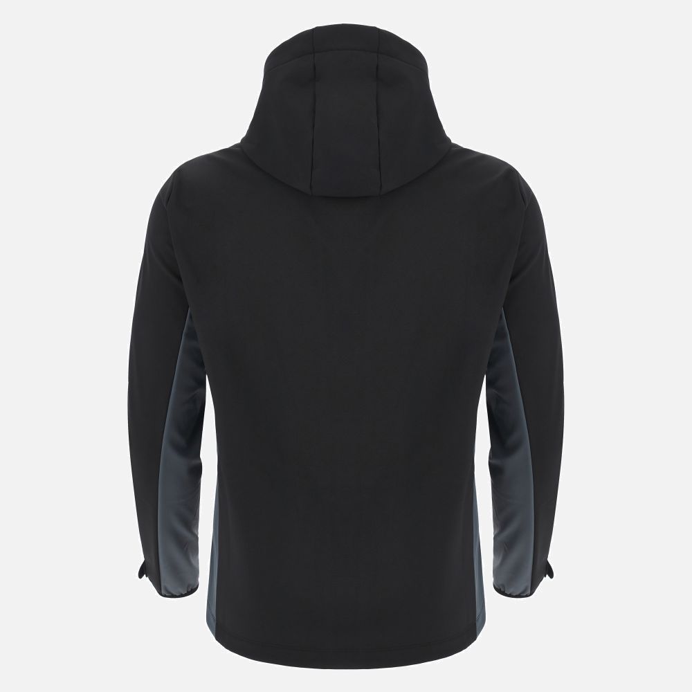 送料無料 匿名配送 マクロン グロスター ラグビー 2025|26 ソフトシェルジャケット メンズ ブラック 黒 公式モデル 日本未発売