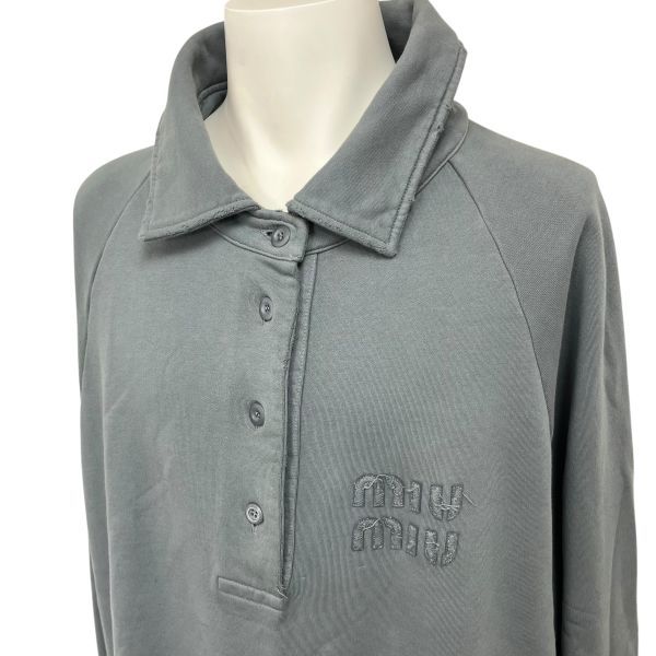 miu miu グレー ポロシャツ トレーナー 新品同様 miu miu グレー