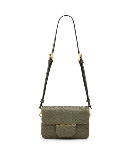 【送料無料】 オールセインツ レディース ハンドバッグ バッグ Jupiter Snake Xbody Military Green