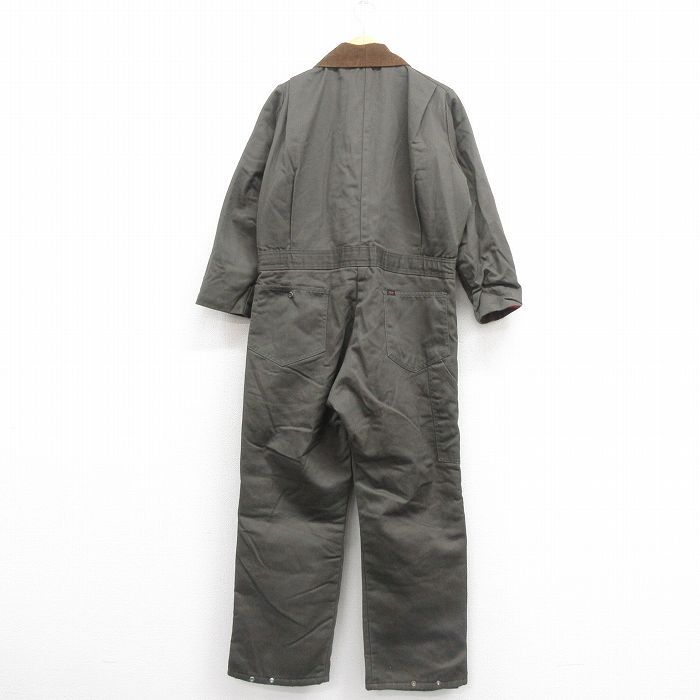 W41 古着 キー 長袖 ツナギ メンズ 80s 大きいサイズ タロン 濃緑 グリーン 内側キルティング spe 25oct20 オールインワン ボトムス WWW_USTAUSTRALIA_COM_AU