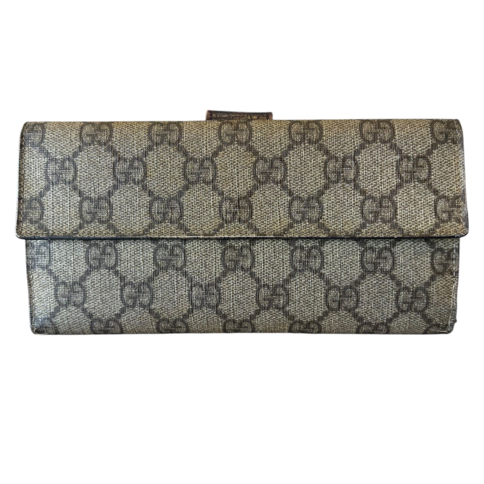 GUCCI グッチ GGスプリーム 長財布 ホック ウォレット グッチ(GUCCI)グッチ GGスプリーム Wホック長財布 Wホック長財布
