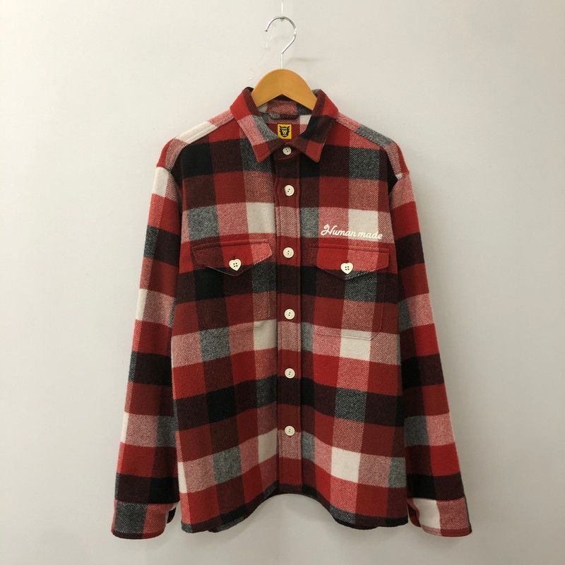 品 HUMAN MADE ヒューマンメイド WOOL BEAVERBLOCK CHECK SHIRT ウール ビーバーブロック チェック シャツ 長袖 トップス 142-250919-yo-12-tei