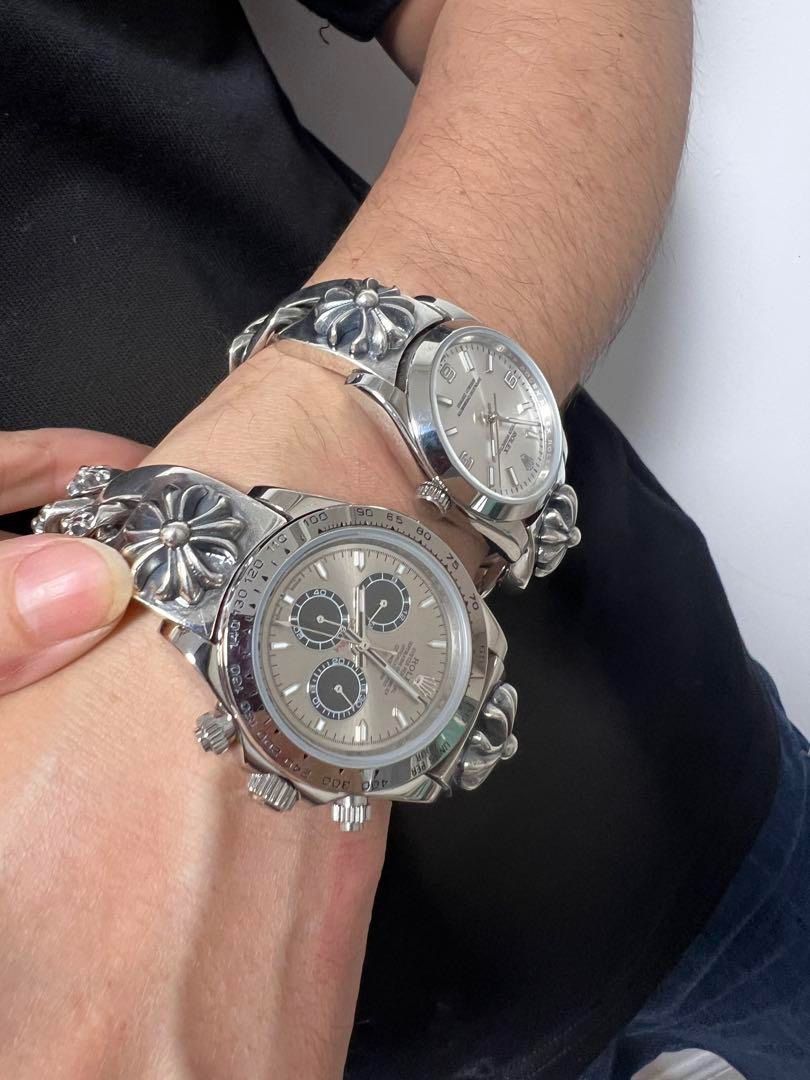 メンズ ⭐️JEN Watch 全花コマウォッチクラッシュベルト 17cm 刻印有