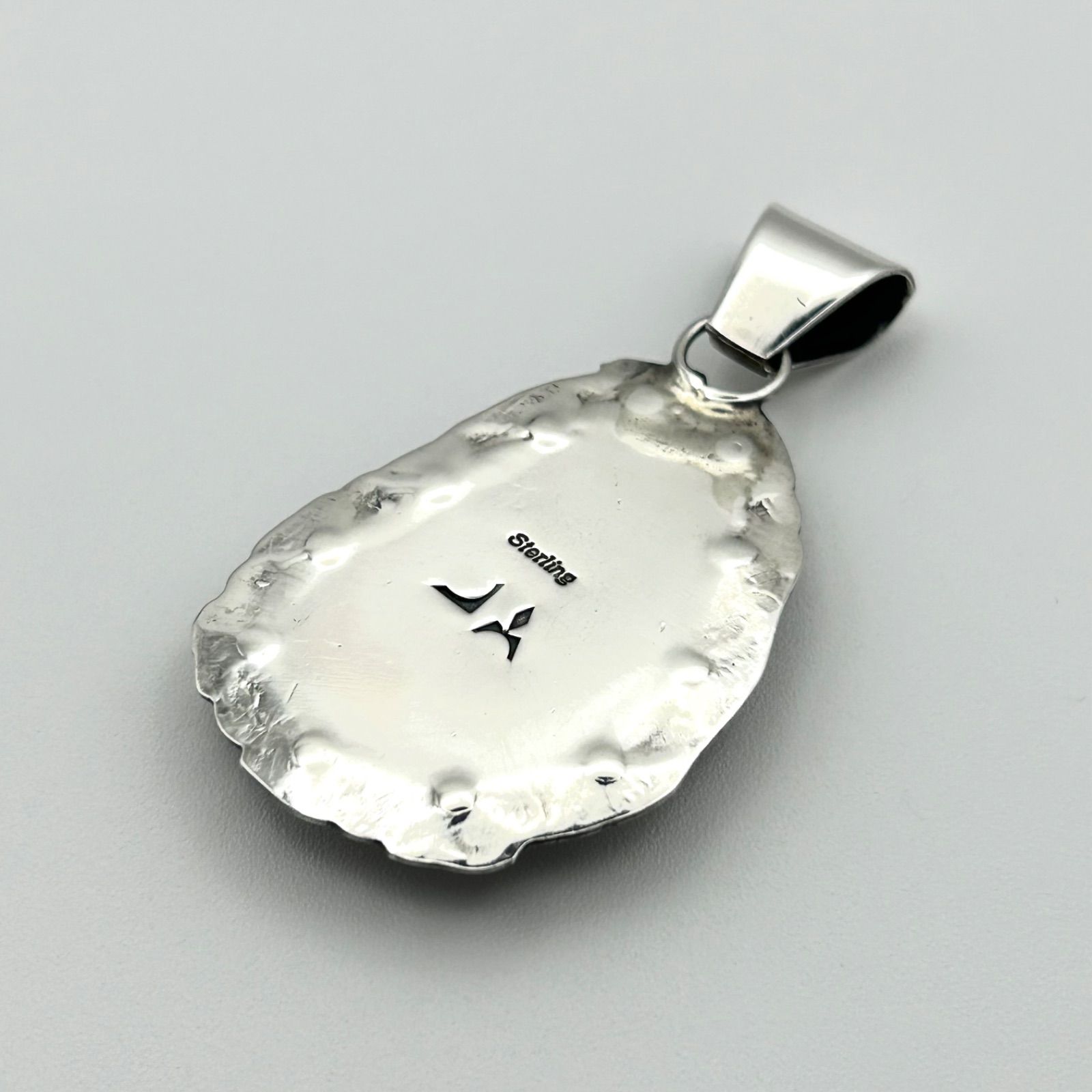 NAVAJO ナバホ ジョーイアレン作 JA刻印 スターリング ターコイズ