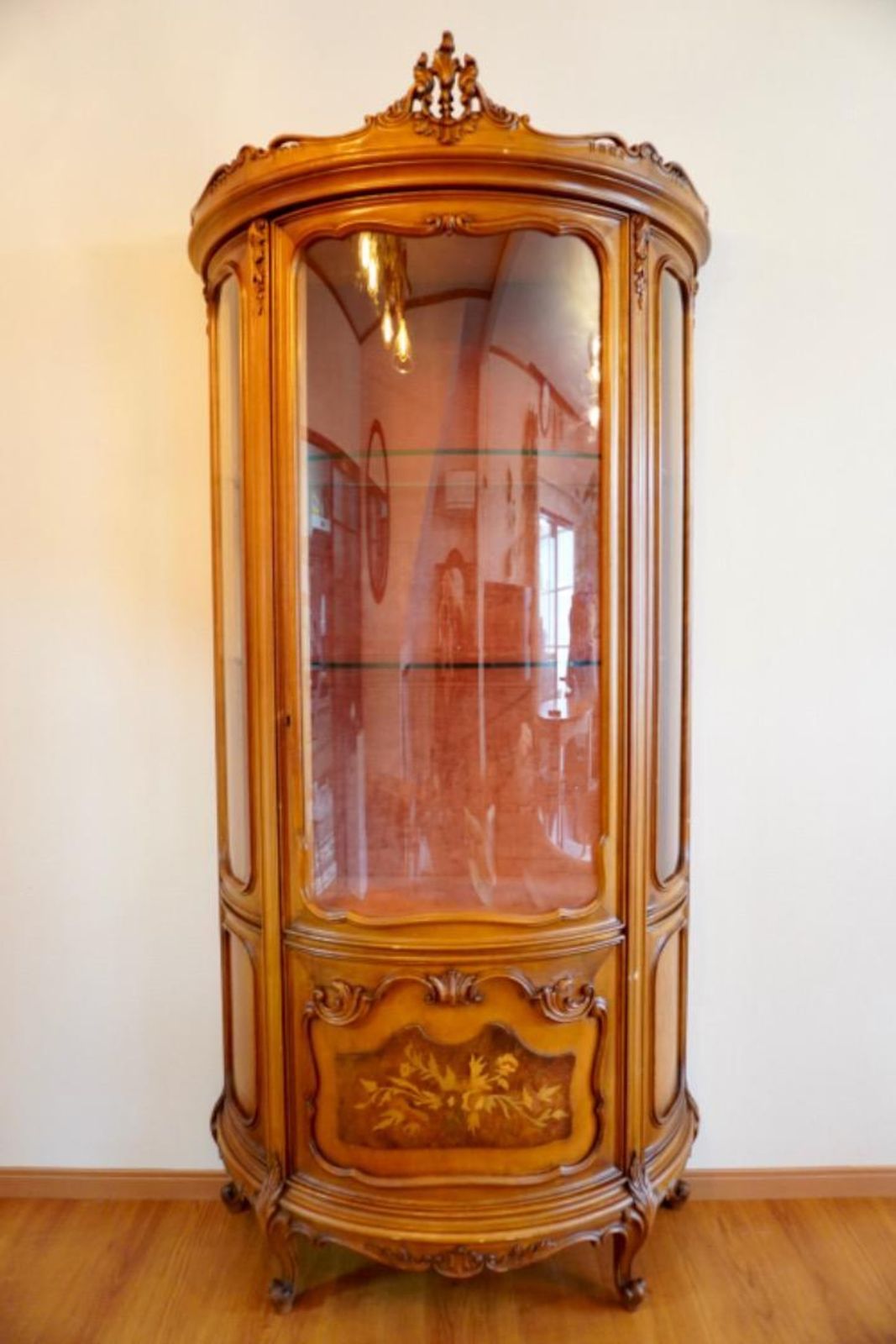 イタリア アンティーク 輸入家具 ガラスキャビネット