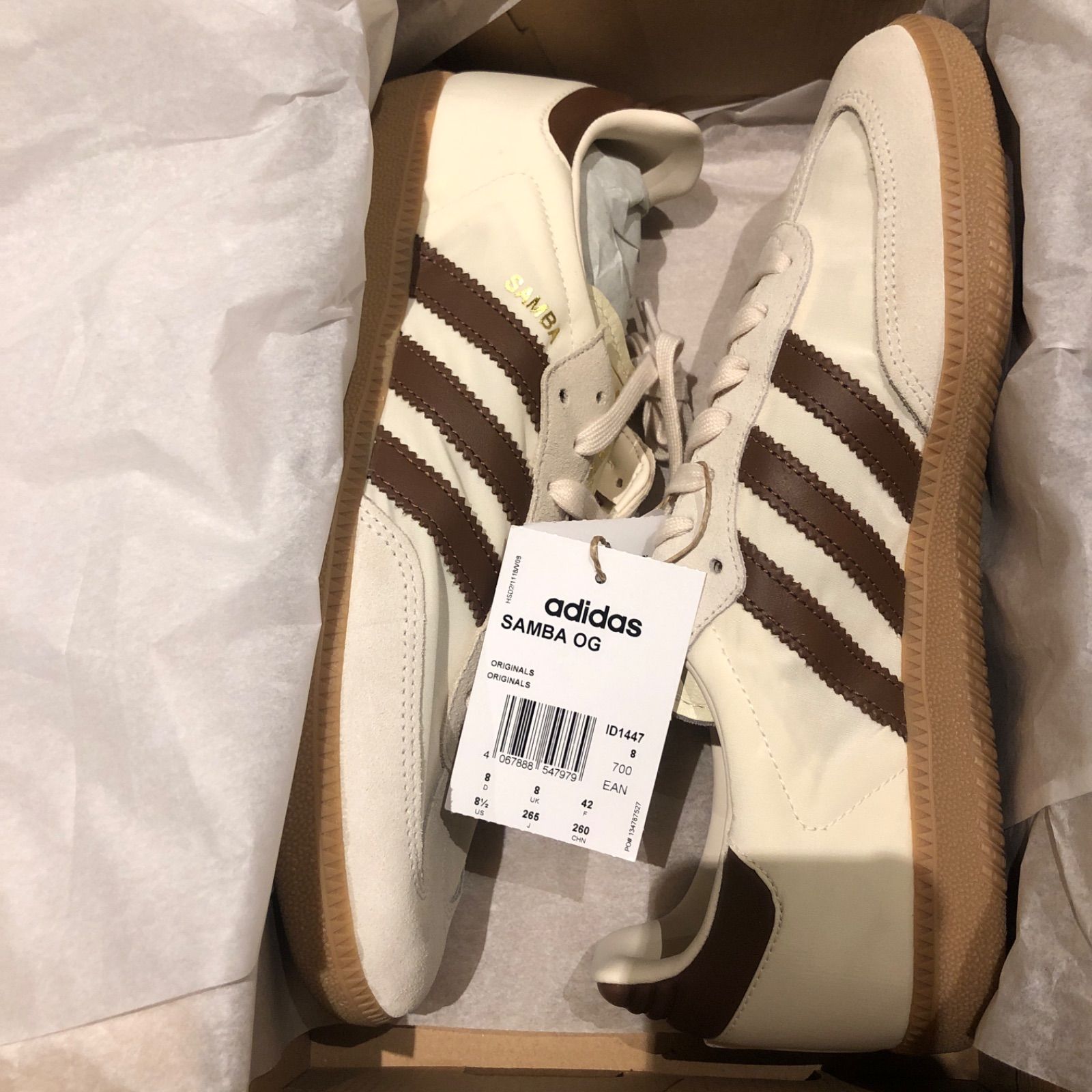 新品⭐️日本未発売カラー adidas SAMBA OG 26.5cm ID1447 クリーム 