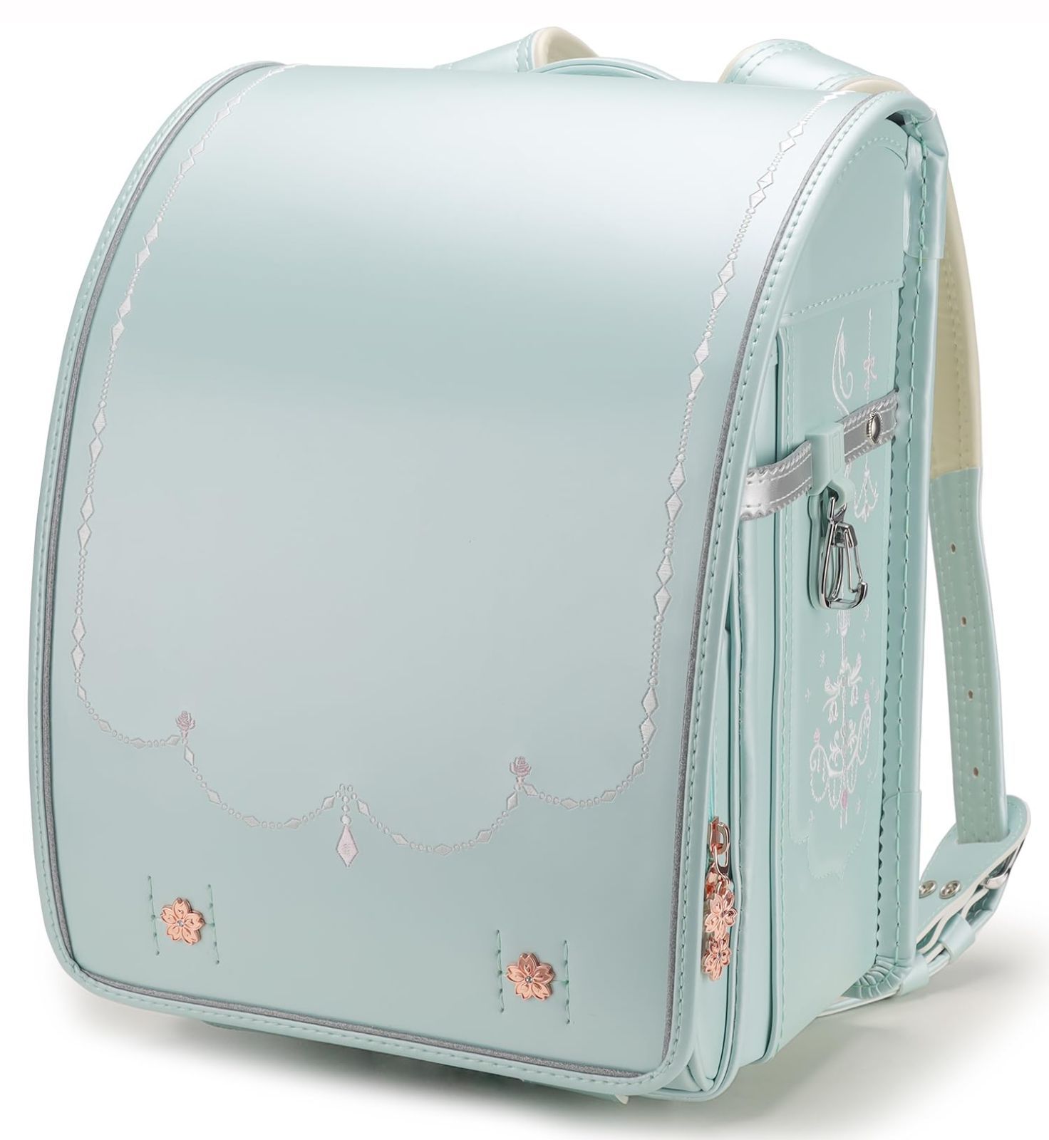 バオバブの願い ランドセル 女の子 ワンタッチロック 軽量 豪華 刺 A4フラットファイル対応 japanese schoolbag エレガント Bab-Rns023 華 若緑