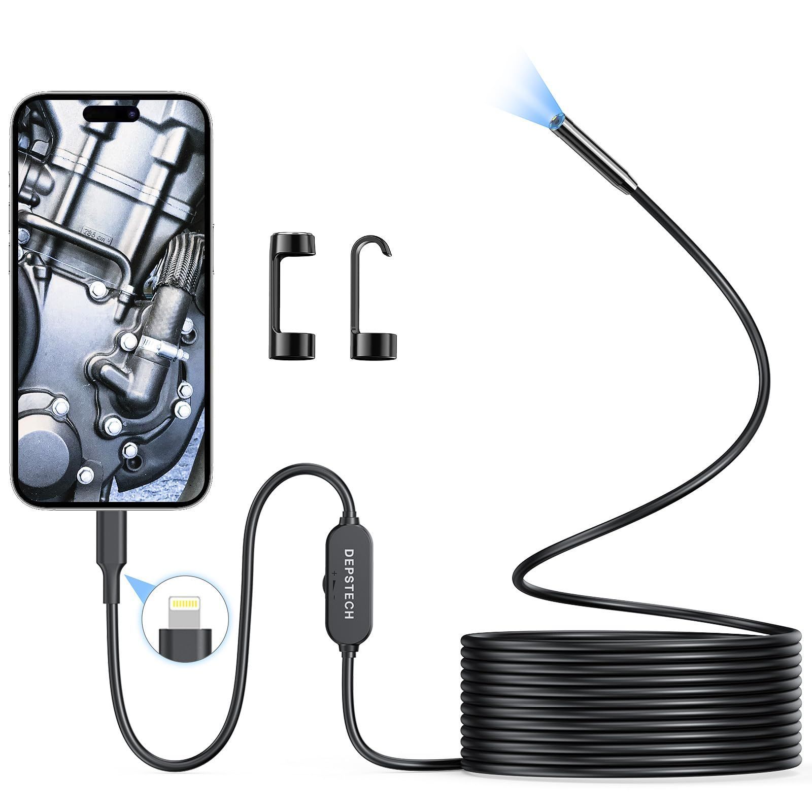 内視鏡カメラ ファイバースコープiPhone 良し 15用 高輝度 内視鏡カメラ ファイバースコープiPhone 良し 15用 高輝度