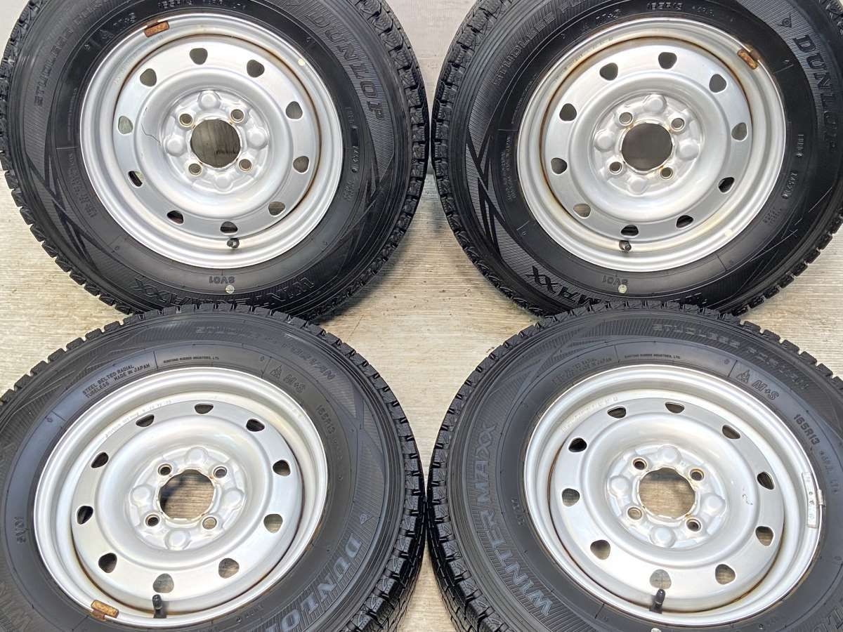 165R13 6PR ダンロップ ウィンターマックス SV01 TOPY Ｍ70 13x5.0 100-4穴 中古タイヤ スタッドレスタイヤ  ホイールセット 4本セット w13240928011 - メルカリ