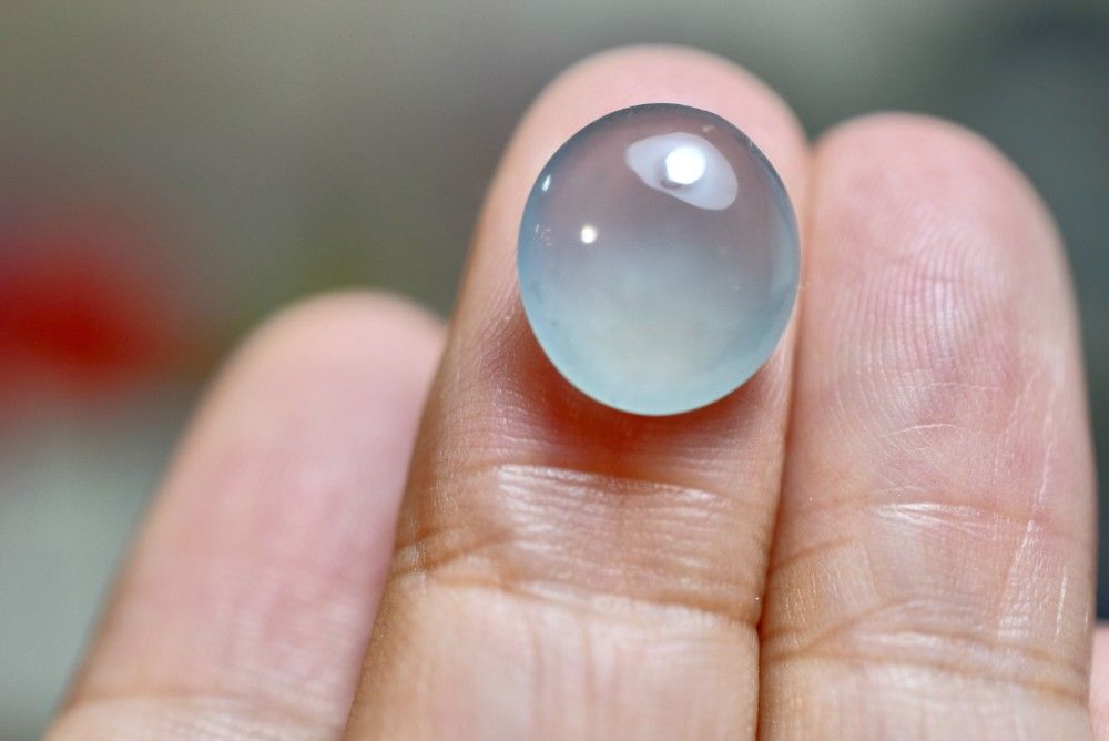 SR12-07 大粒 宝石質 氷種 薄水緑色 グアテマラ産 天然 A貨 本翡翠 ルース 硬玉 ジェダイト