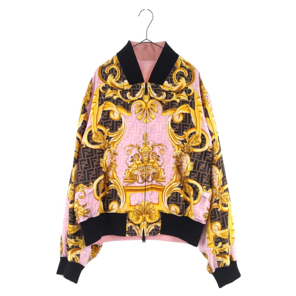 フェンディ柄　ジャケット FENDI (フェンディ) ×ヴェルサーチ フェンダーチェ ズッカ柄 シルク