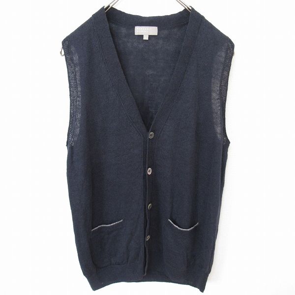 MHL. ブラック ニットベスト Vネック｜MHL. ニットベスト Vネック MHL