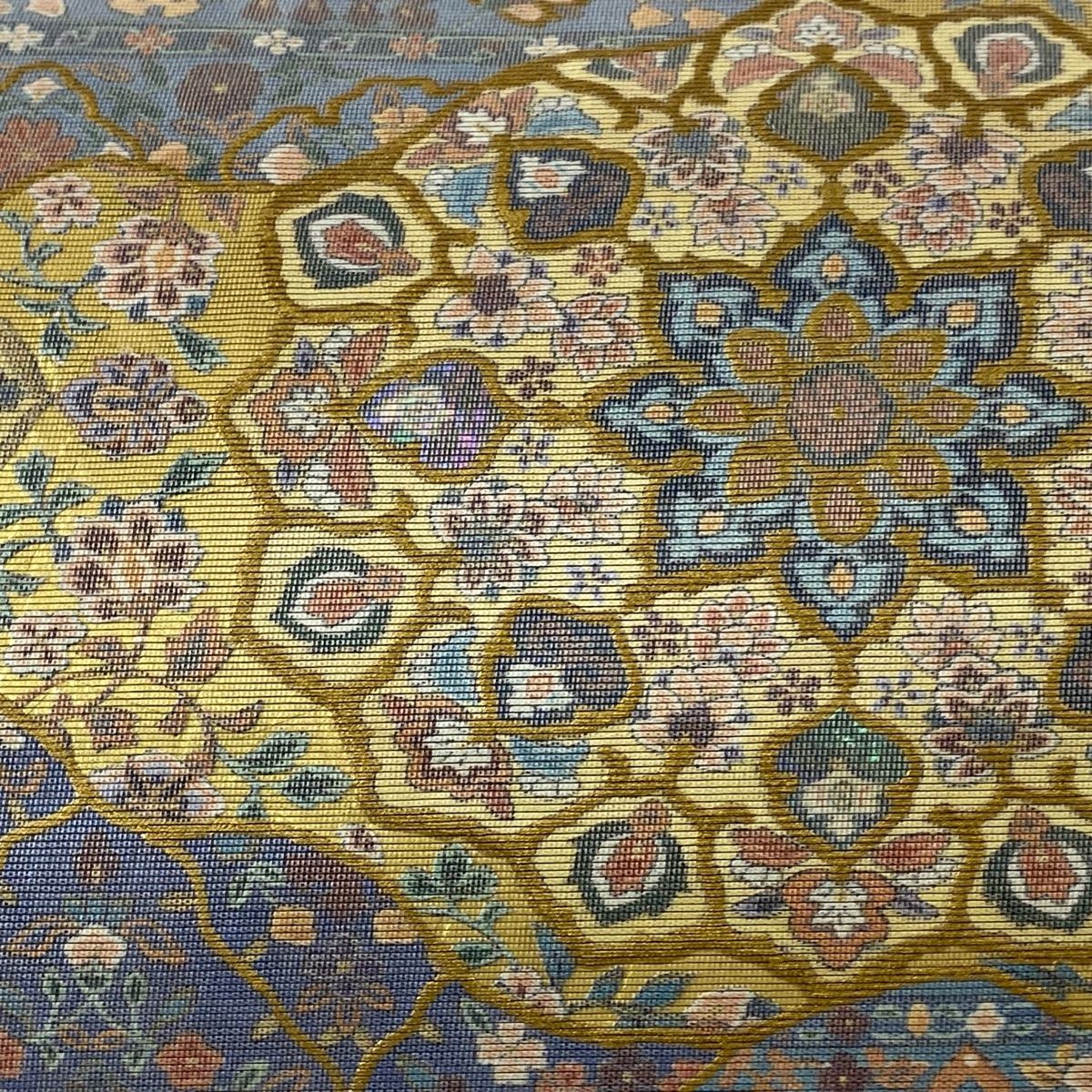 袋帯 刺繍 豪華金彩 素敵なデザイン お太鼓柄 正絹 U-3391