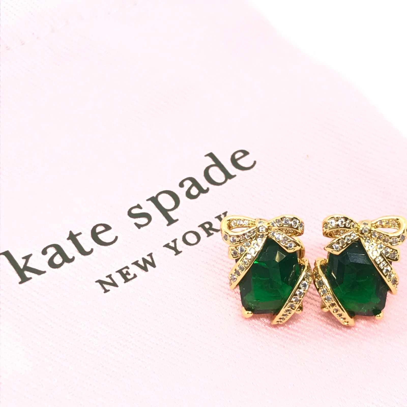 未使用品】kate spade NEW YORK ケイトスペード リボンピアス