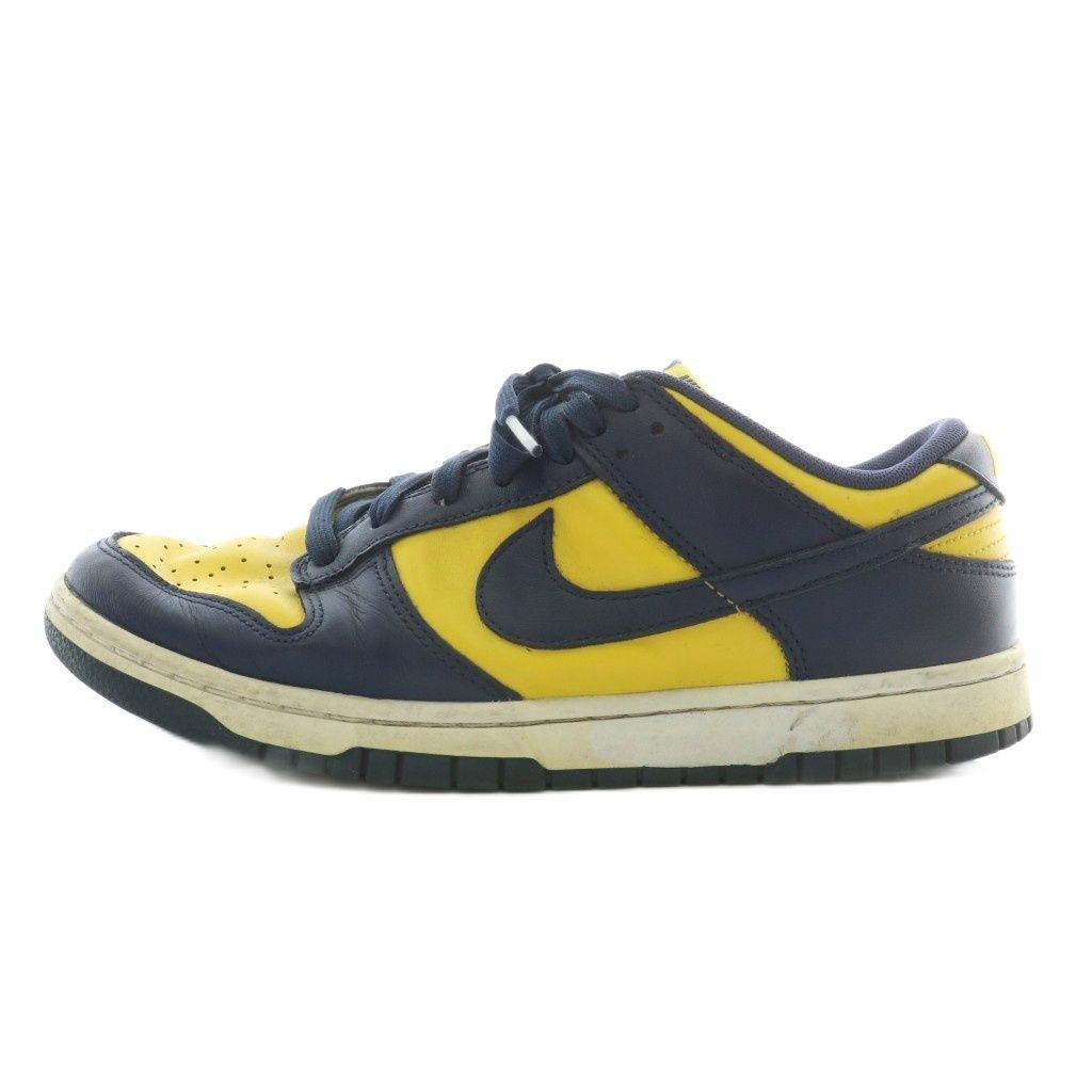 ナイキ NIKE ダンク ロー ミシガン Dunk Low Michigan スニーカー レザー ローカット US8.5 26.5cm 黄色 イエロー 紺 ネイビー DD1391-700 |XZ GY01