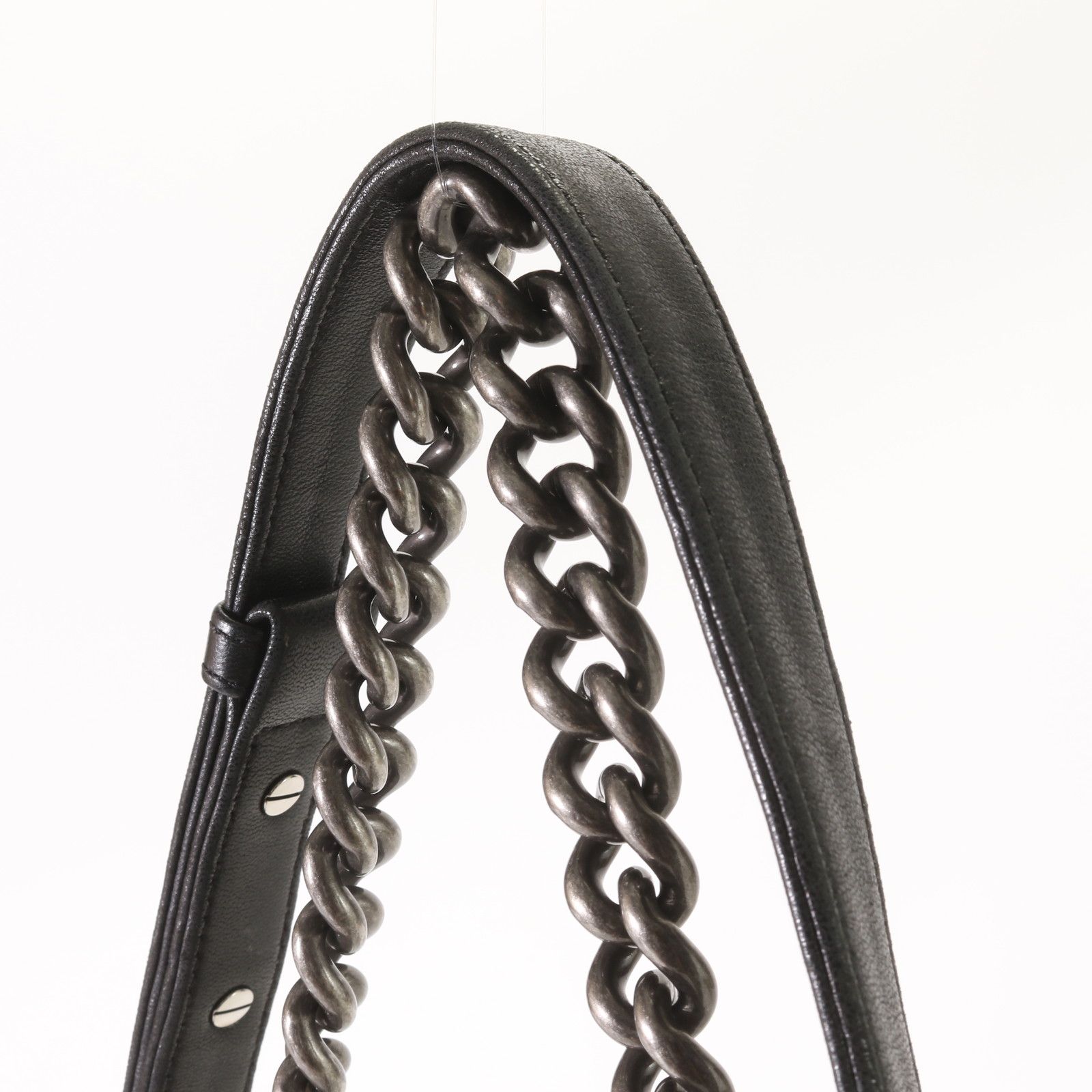 極美品 シャネル シリアルシール付 ボーイシャネル ココマーク ラム スキン レザー 2WAY チェーン ショルダー レディース AET 0915-E5 極美品 シャネル シリアルシール付 ボーイシャネル ココマーク ラム