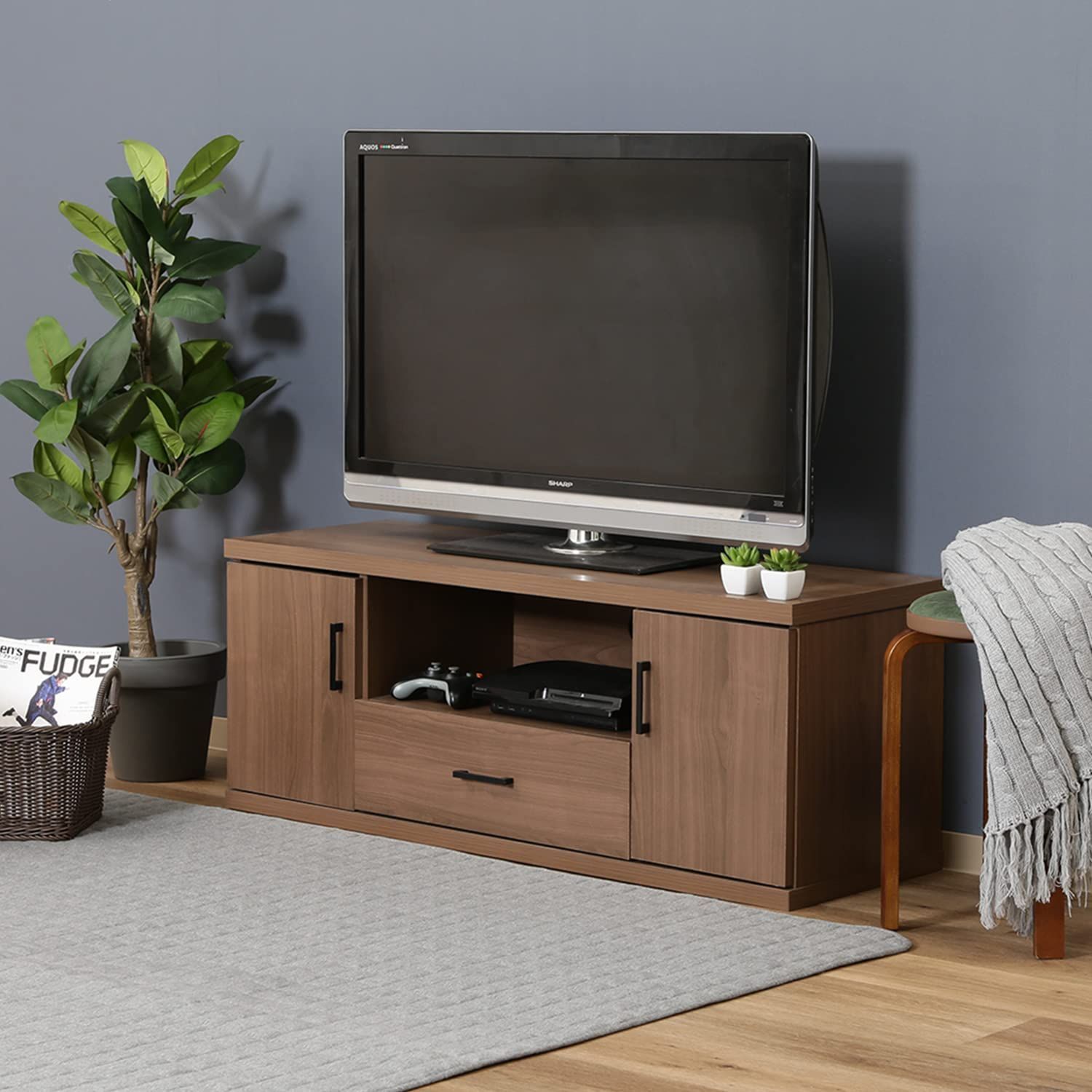 数量 不二貿易 テレビ台 ローボード 幅118cm ブラウン ラルゴ 86028