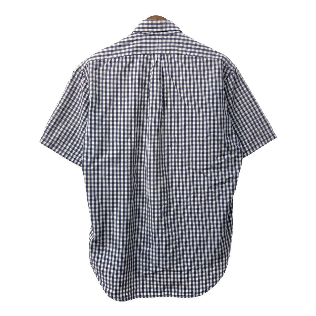 人気 ラルフローレン 半袖　シャツ 2XL ブルー チェック ボタンダウン 古着 古着 ラルフローレン Ralph Lauren BOB CAMP 半袖 ボタンダウン