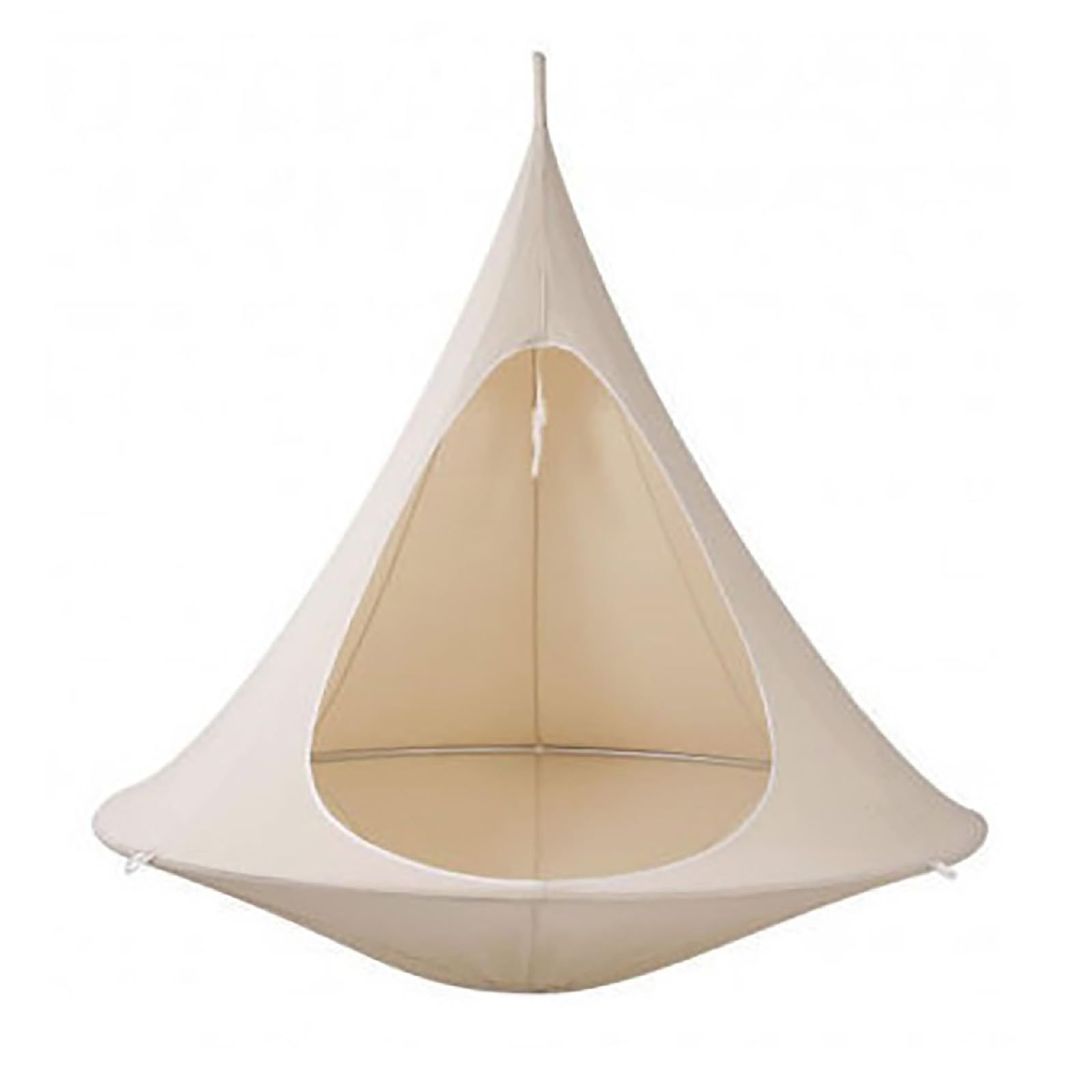 CAWKAY ハンモックチェア 吊り下げ UFO コニカル ハンギングテント スイング ガーデンハンモック 屋内 屋外 楕円形 キャンプ ホワイト 150×150cm ホワイト 150×150cm