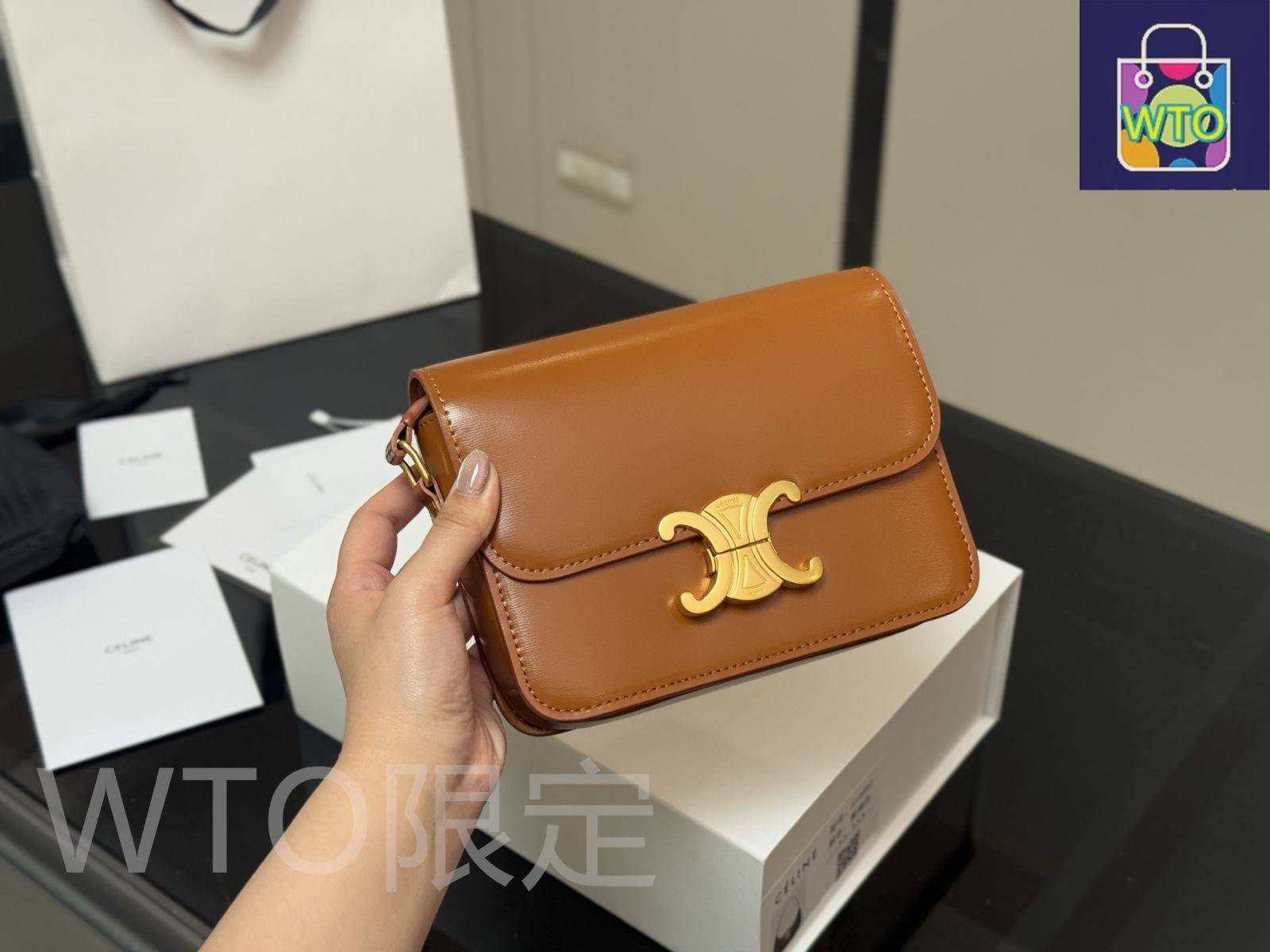 今日特価】Celine セリーヌ トリオンフ シリーズ レザー製で高級