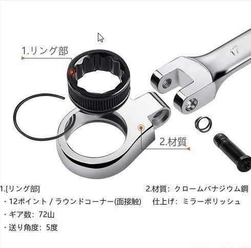 ラチェットレンチセット＆6～24mm 18本