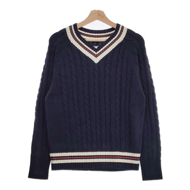 CIOTA 新品 Cricket Sweater チルデンニット サイズ6 KNLM-101 定価29700円 セーター コットン 23SS ネイビー メンズ シオタ4-0927M♪ 新品CIOTA（シオタ） Cricket Sweater チルデンセーター