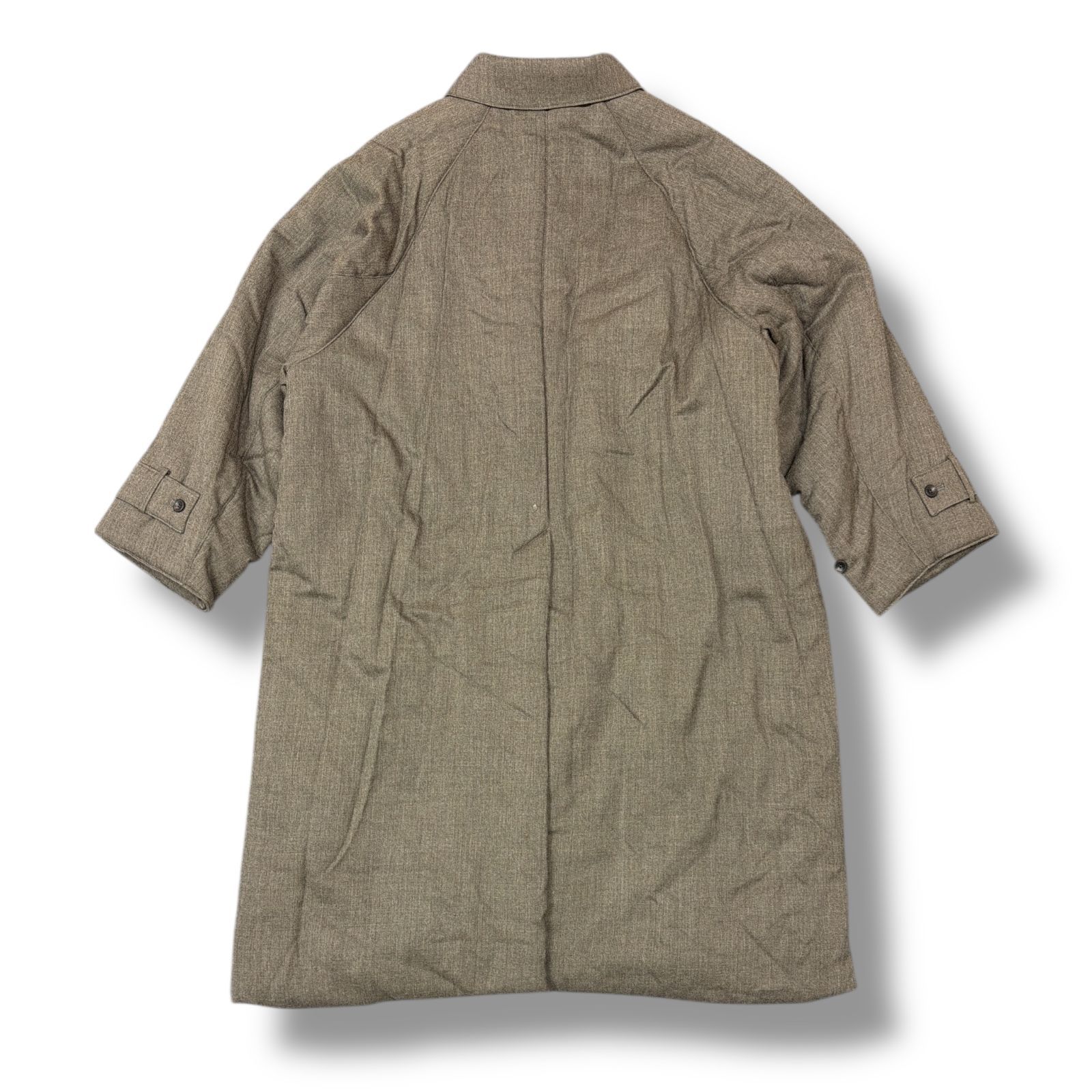 参考上代85800円 my beautiful landlet 24AW STRETCH GABARRE BATTING LONG COAT ギャバジン ステン コート マイビューティフルランドレット WM09-CO242093 ベージュ 2