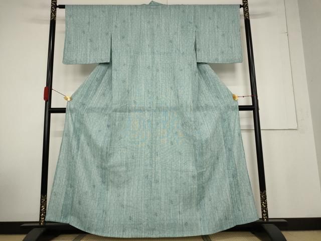 平和屋着物 夏物 小紋 紗 舞葉文 洗える着物 AABB0637st