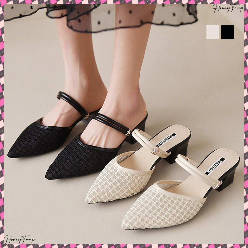 ミュール パンプスサンダル レディース 全2色 夏 ヒールパンプス