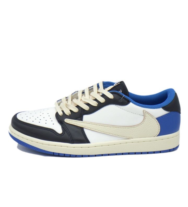ナイキ NIKE × トラヴィス スコット Travis Scott × フラグメント Fragment AIR JORDAN 1 LOW OG Military Blue DM7866 140 エア ジョーダン 1 ロー スニーカー h4129