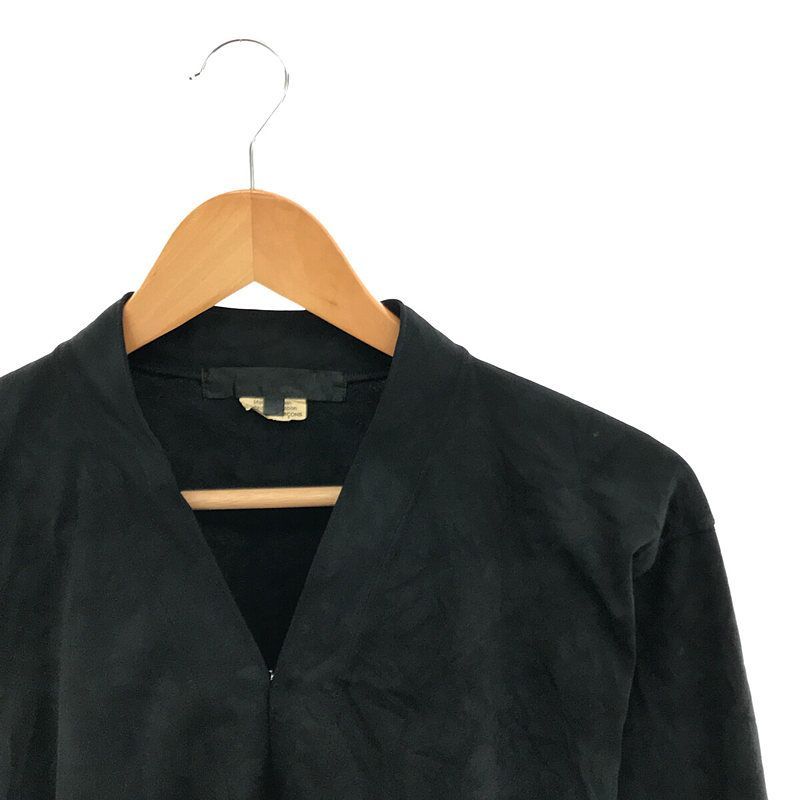 COMME des GARCONS COMME des GARCONS / コムコム | 2021SS / AD2020 ブリーチ 加工 ポリエステル リボン ボタンレス カーディガン | S | ブラック | レディース COMME des GARCONS COMME des GARCONS / コムコム | 2021SS / AD2020