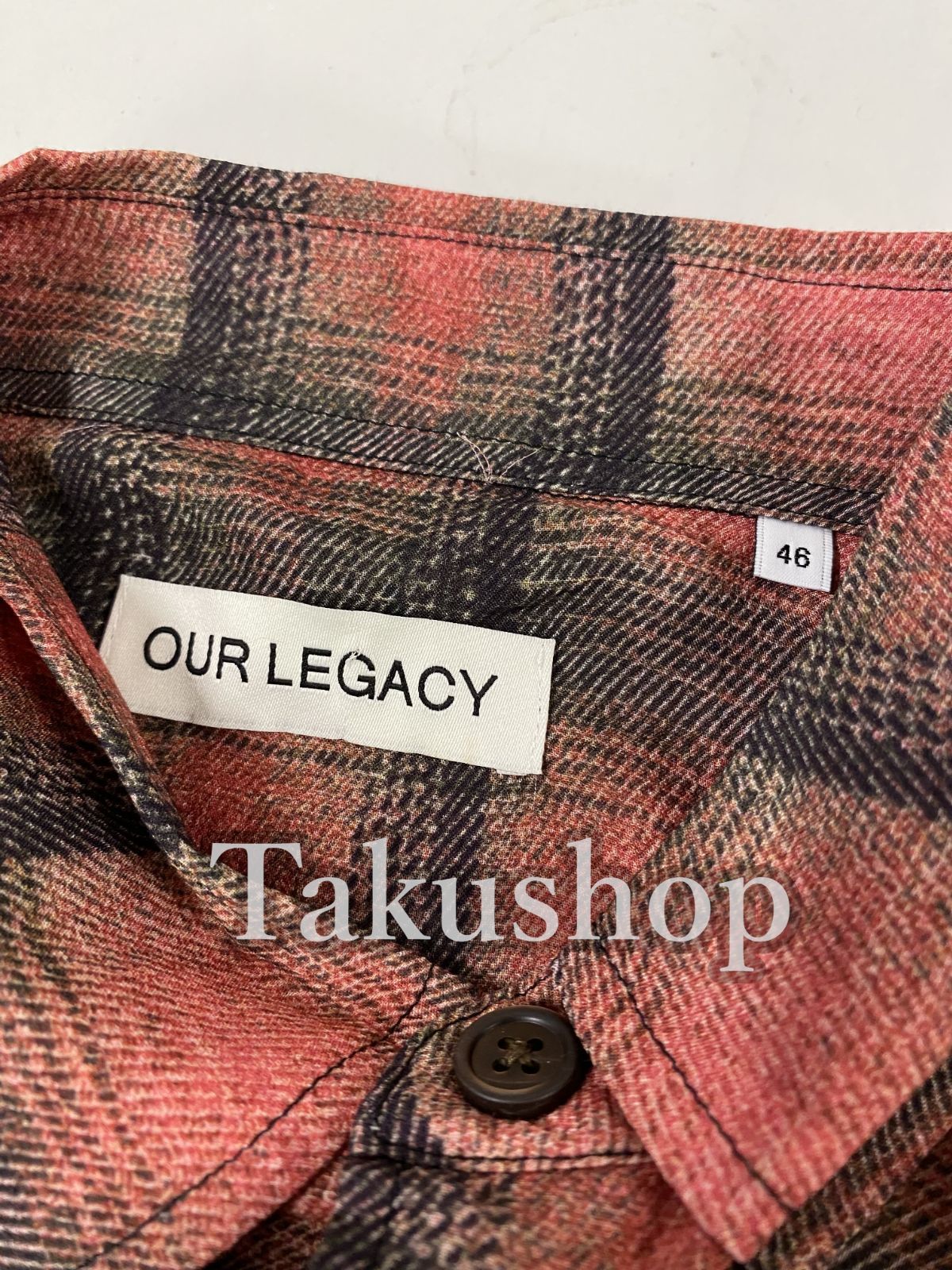 OUR LEGACY アワーレガシー 23SS BRROWED SHIRT BIG LUMBERCHECK PRINT 長袖チェックシャツ  M2232BLC タグ付き - メルカリ