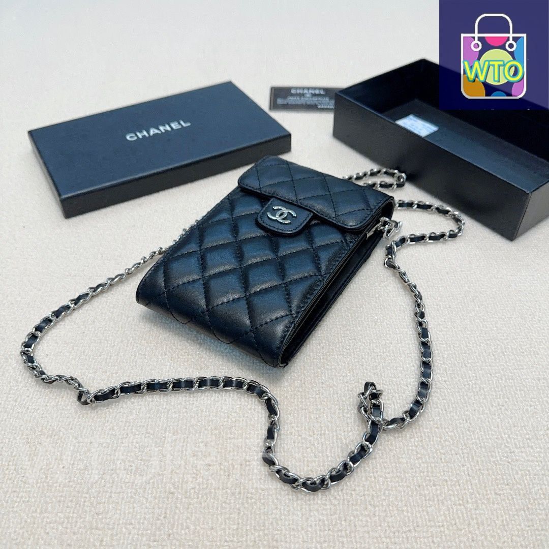 今日 Chanel シャネル 多機能手機ポーチ 羊皮に刺繍を施し 高品質金具と精密な仕上がりを備える-WTO輸入2