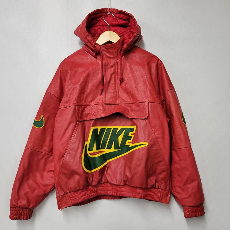 中古品】Supreme シュプリーム × NIKE ナイキ LEATHER ANORAK CK6218 