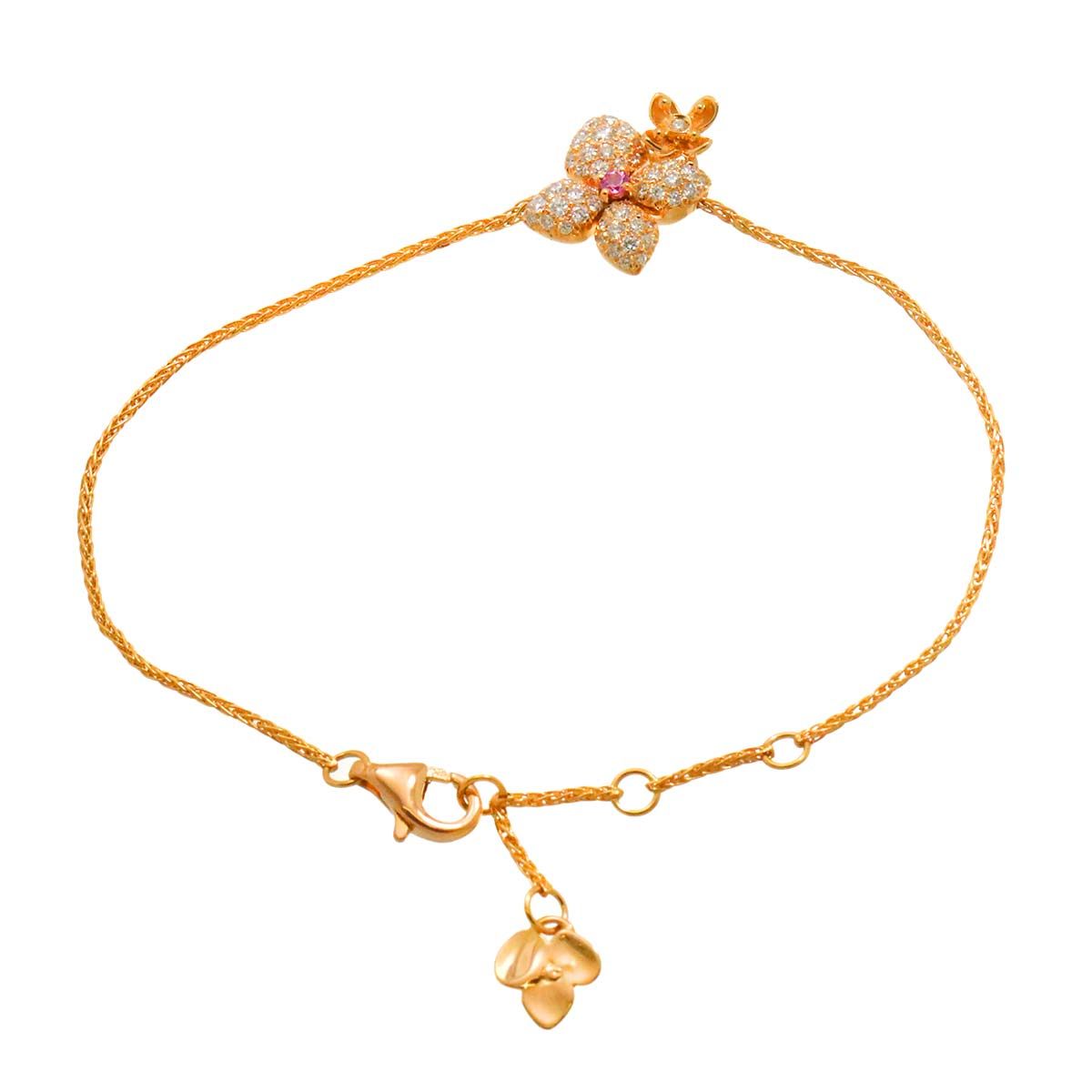 ショーメ CHAUMET オルタンシア ダイヤ サファイヤ ブレスレット 17cm  