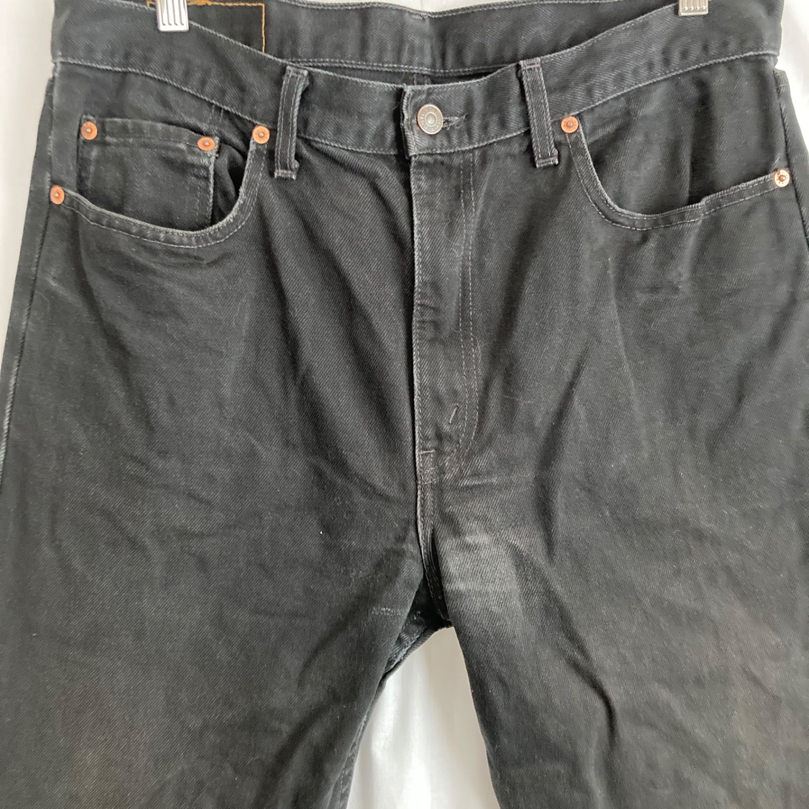 W36×L32】古着 EURO Levi's 615 02 ブラックデニムパンツ オレンジタブ