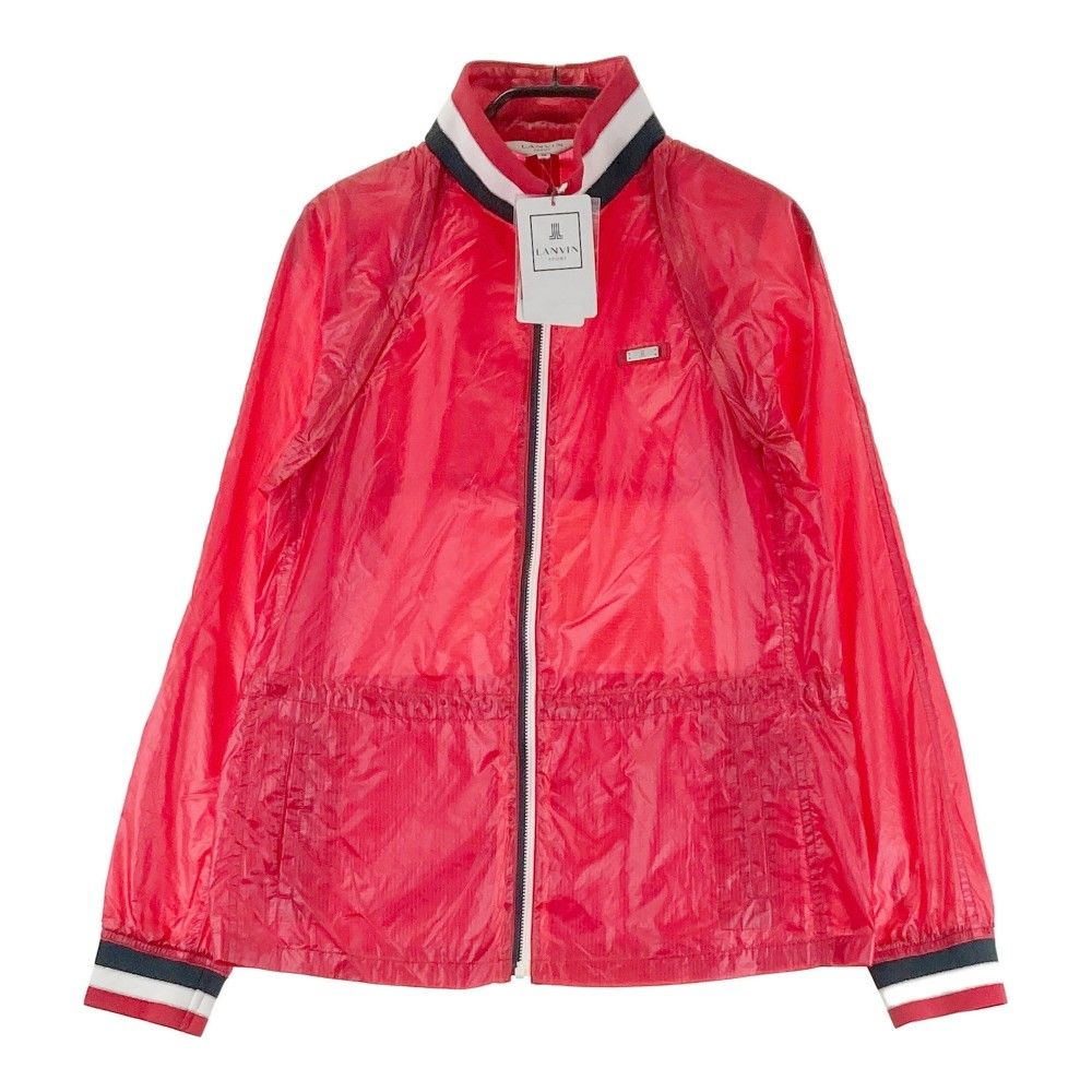 サイズ 38 LANVIN SPORT ランバン スポール ジップジャケット 薄手 チェック柄 レッド系 240101463277 ゴルフウェア レディース ストスト
