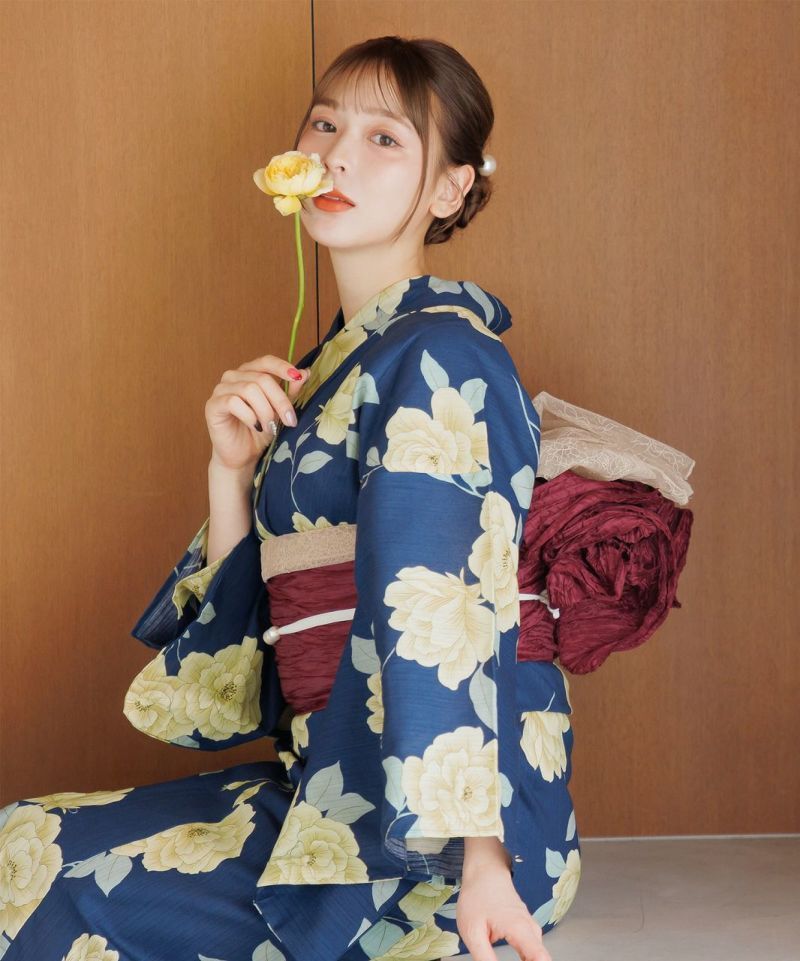 洋花の薔薇重ね　浴衣　Dita ディータ　5点セット　新品未使用 洋花の薔薇重ね】 Dita official 2025 浴衣 5点セット