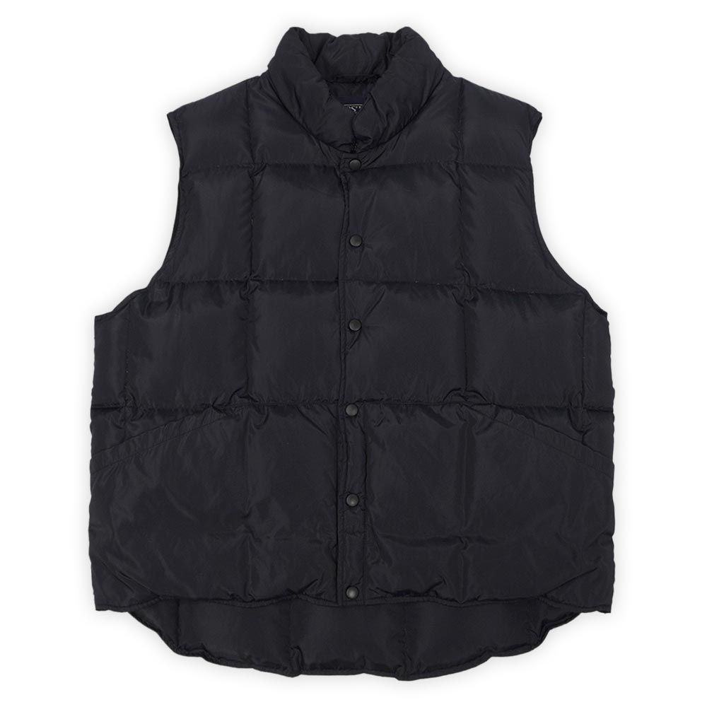 ランズエンド LANDS END 90s 90年代 グースダウンベスト DOWN VEST 旧タグ 無地 USA ヴィンテージ アメリカ 古着 メンズ ベスト ジレ ブラック | 黒 XL
