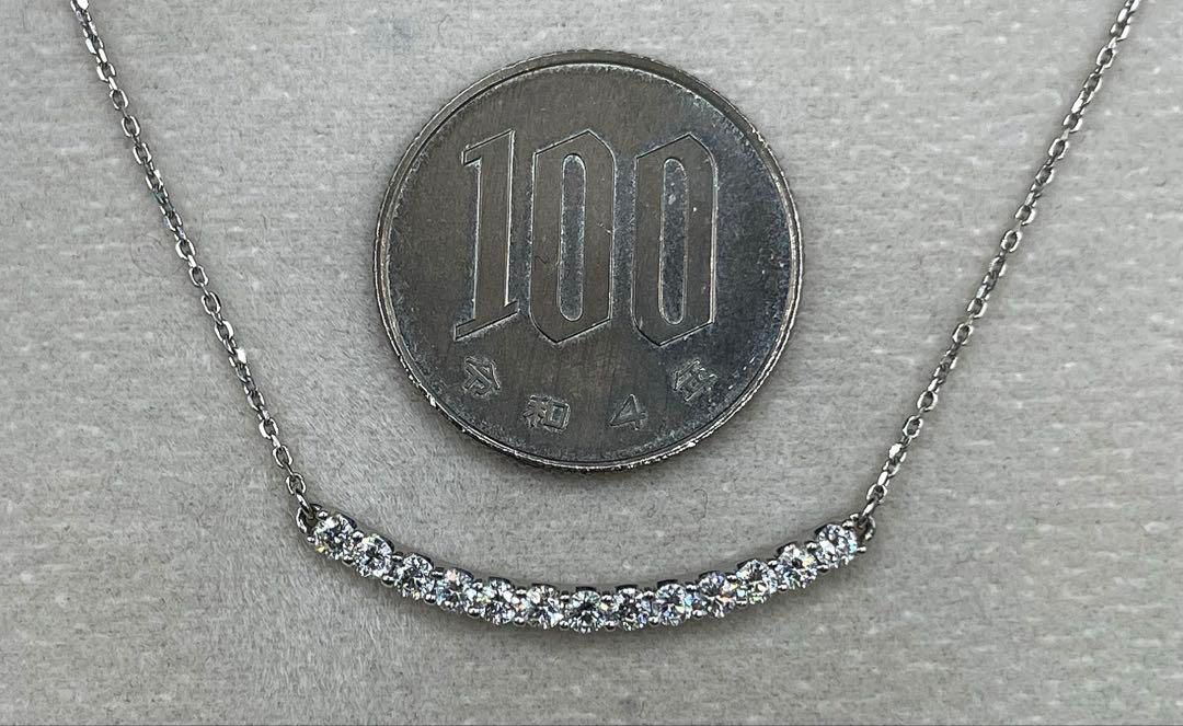 JQ340☆高級 ダイヤモンド0.5ct プラチナ ネックレス - メルカリ