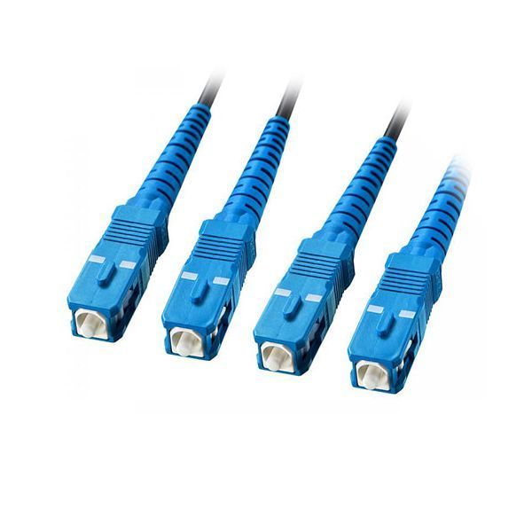 サンワサプライ 防水ロバスト光ファイバケーブル マルチ50μmOM3 4芯 両端SC×4 50m グレー HKB-OM3SCSCWPRB-50